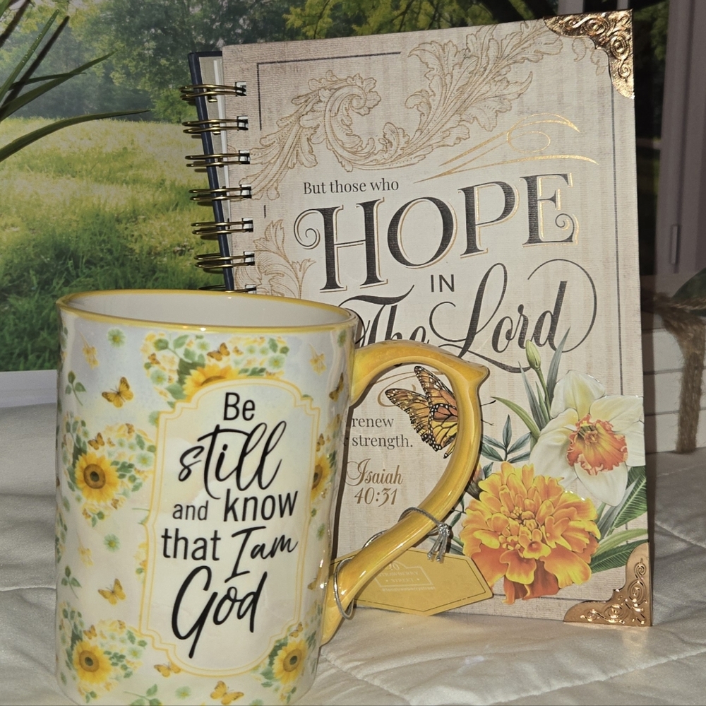 Inspirational Spiral Notebook with Floral Design